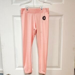 Converse girls pink leggings size L NWT